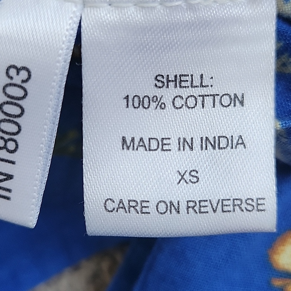 100 % COTTON made In INDIA Blue Floral Tiered Maxi Skirt - Picture 7 of 7